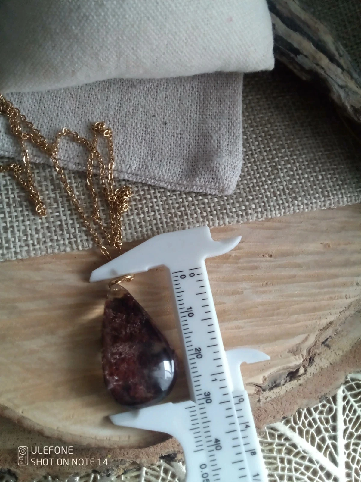 Collier agate mousse, pierre naturelle – photo 2